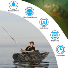 Load image into Gallery viewer, Inflatable Fishing Float Tube with Pump Storage Pockets and Fish Ruler
