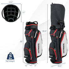 Load image into Gallery viewer, 9.5 Inch Golf Cart Bag with 14 Way Full-Length Dividers Top Organizer