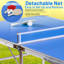 Load image into Gallery viewer, 60 Inch Portable Tennis Ping Pong Folding Table with Accessories