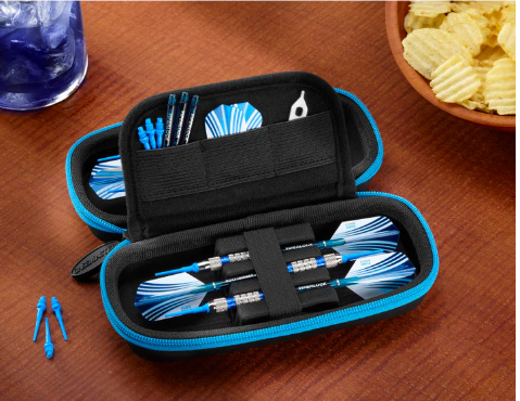 Casemaster Sentry Dart Case with Blue Zipper