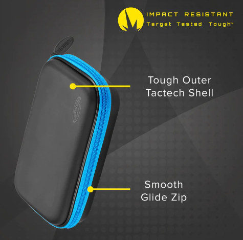 Casemaster Sentinel Dart Case with Blue Zipper