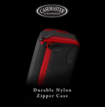 Load image into Gallery viewer, Casemaster Plazma Plus Dart Case Black with Ruby Zipper and Phone Pocket
