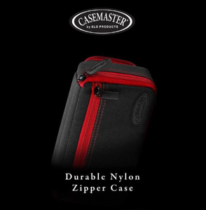 Casemaster Plazma Plus Dart Case Black with Ruby Zipper and Phone Pocket
