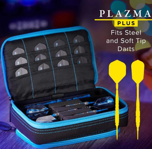 Casemaster Plazma Plus Dart Case Black with Blue Trim and Phone Pocket