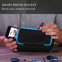 Load image into Gallery viewer, Casemaster Plazma Plus Dart Case Black with Blue Trim and Phone Pocket