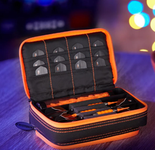 Load image into Gallery viewer, Casemaster Plazma Plus Dart Case Black with Orange Trim and Phone Pocket