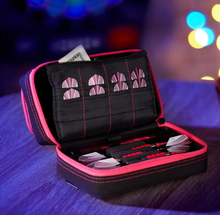 Load image into Gallery viewer, Casemaster Plazma Pro Dart Case Black with Pink Trim and Phone Pocket