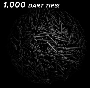 Viper Diamond Tips 2BA Black 1000Ct Soft Dart Tips