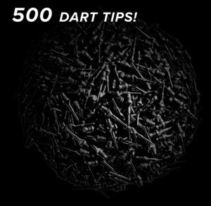 Viper Tufflex Tips II 1/4" Black 500Ct Soft Dart Tips