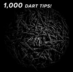 Viper Diamond Tips 1/4" Black 1000Ct Soft Dart Tips