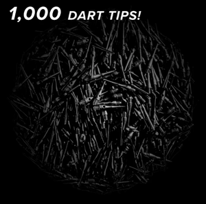 Viper Tufflex Tips III 2BA Black 1000Ct Soft Dart Tips
