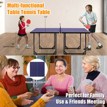 Load image into Gallery viewer, Multi-Use Foldable Midsize Removable Compact Ping-pong Table