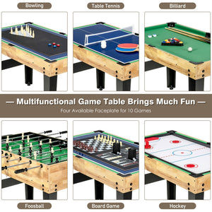 10-in-1 Multi Combo Game Table Set for Home Success