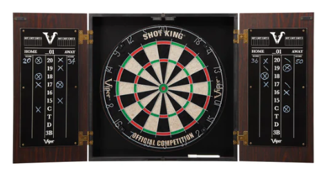 Viper Stadium Dartboard Cabinet with Shot King Sisal Dartboard