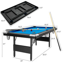 Load image into Gallery viewer, 6 Feet Foldable Billiard Pool Table with Complete Set of Balls