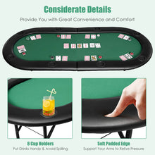Load image into Gallery viewer, 8 Players Texas Holdem Foldable Poker Table