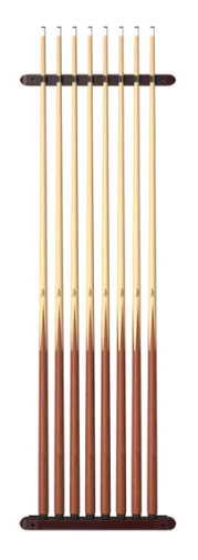 Fat Cat Mahogany 8 Cue 2-Piece Wall Cue Rack