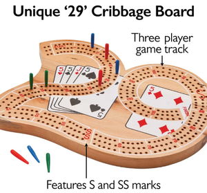 Mainstreet Classics Wooden "29" Cribbage Board