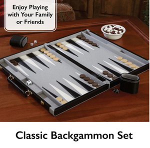 Mainstreet Classics Pennsylvania Ave 18" Backgammon Portable Set