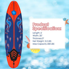 Load image into Gallery viewer, 6 Feet Surfboard with 3 Detachable Fins