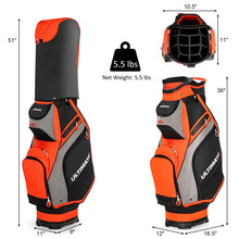 Load image into Gallery viewer, 10.5 Inch Golf Stand Bag with 14 Way Full-Length Dividers and 7 Zippered Pockets