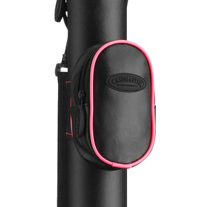 Casemaster Q-Vault Supreme Black with Pink Trim Cue Case - Top Table Sports 