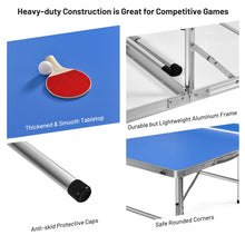 Load image into Gallery viewer, 60 Inch Portable Tennis Ping Pong Folding Table with Accessories