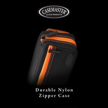 Load image into Gallery viewer, Casemaster Plazma Pro Dart Case Black with Orange Zipper and Phone Pocket - Top Table Sports 