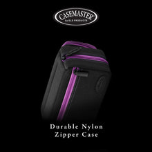Load image into Gallery viewer, Casemaster Plazma Pro Dart Case Black with Amethyst Zipper and Phone Pocket - Top Table Sports 