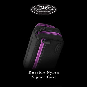 Casemaster Plazma Pro Dart Case Black with Amethyst Zipper and Phone Pocket - Top Table Sports 