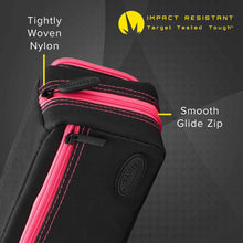 Load image into Gallery viewer, Casemaster Plazma Pro Dart Case Black with Pink Zipper and Phone Pocket - Top Table Sports 