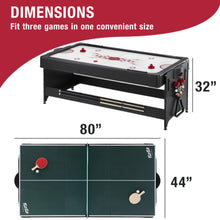 Load image into Gallery viewer, Fat Cat Original 3-in-1 7&#39; Pockey Multi-Game Table Red - Top Table Sports 