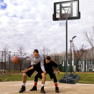 Height Adjustable Portable Shatterproof Backboard Basketball Hoop with 2 Nets