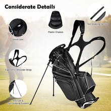 Load image into Gallery viewer, Golf Stand Cart Bag with 6-Way Divider Carry Pockets