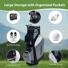 Load image into Gallery viewer, 14-Way Golf Cart Stand Bag with Waterproof Rain Hood