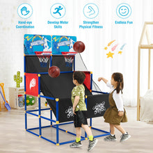 Load image into Gallery viewer, Kids Arcade Basketball Game Set with 4 Basketballs and Ball Pump
