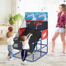 Load image into Gallery viewer, Kids Arcade Basketball Game Set with 4 Basketballs and Ball Pump